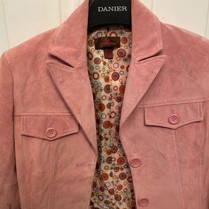 Danier Genuine Leather, Pink Suede Jacket XS